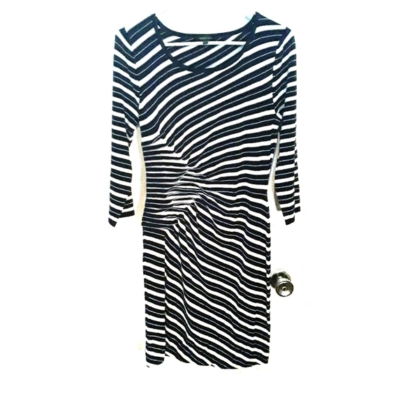 Spense Black & White Sweater Dress - Picture 1 of 6